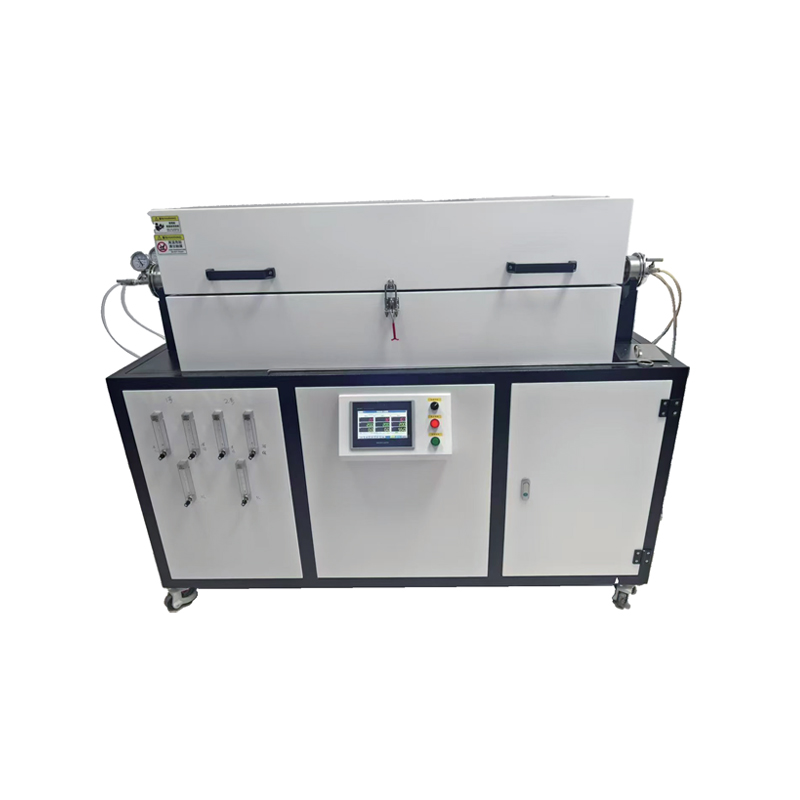 Tungku Tabung Kuarsa Kemurnian Tinggi Tiga Suhu